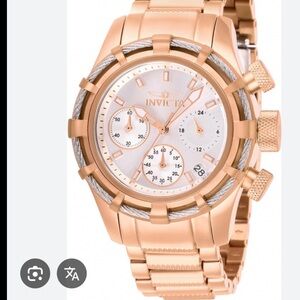 Invicta Rose Gold and Silver-Tone Chronograph Bracelet Watch